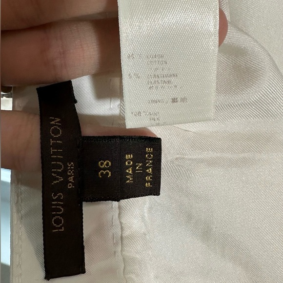 Louis Vuitton White Cotton Silk Lined Skirt FR 38 (US 6) - Picture 9 of 14